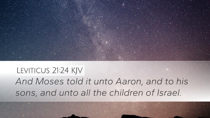 Leviticus 21:24 KJV Bible Verse Image