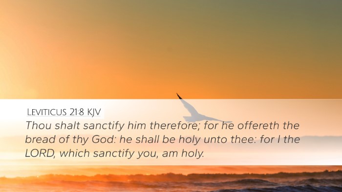 Leviticus 21:8 KJV Bible Verse Image