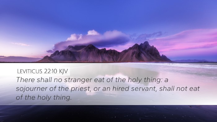 Leviticus 22:10 KJV Bible Verse Image
