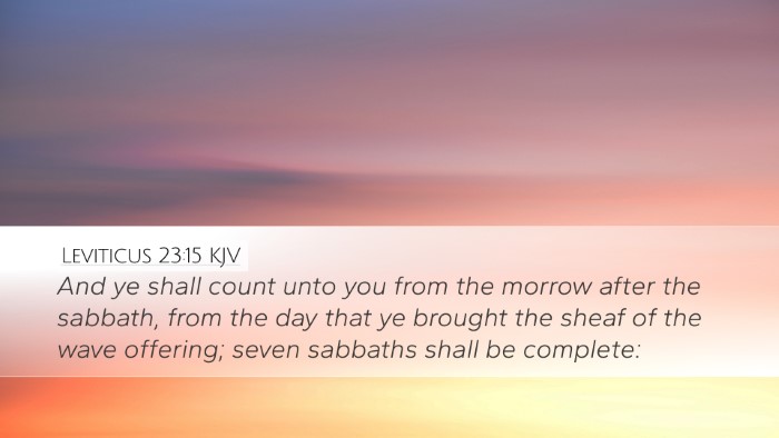 Leviticus 23:15 KJV Bible Verse Image