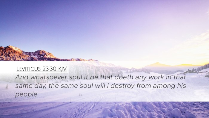 Leviticus 23:30 KJV Bible Verse Image