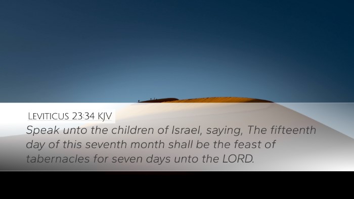 Leviticus 23:34 KJV Bible Verse Image