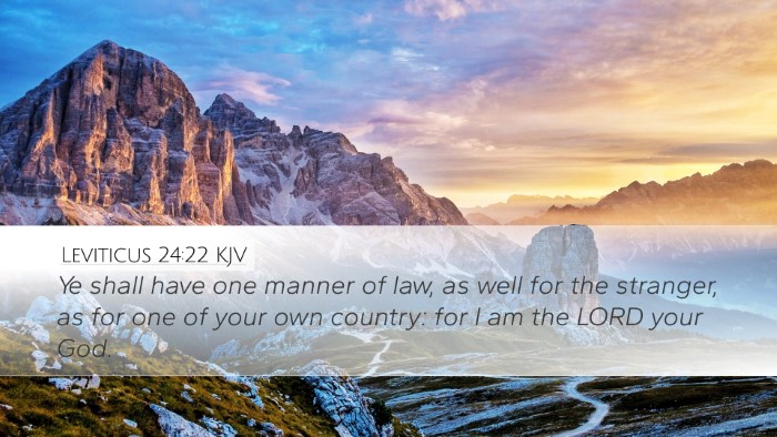 Leviticus 24:22 KJV Bible Verse Image
