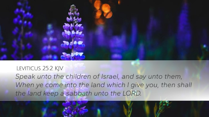 Leviticus 25:2 KJV Bible Verse Image