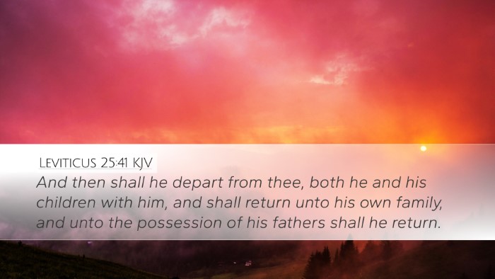 Leviticus 25:41 KJV Desktop Wallpaper - And then shall he depart from thee, both he and - Desktop Bible Verse Wallpaper