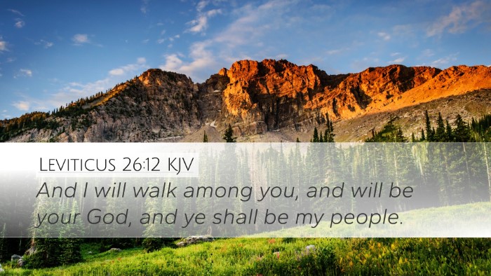 Leviticus 26:12 KJV Bible Verse Image