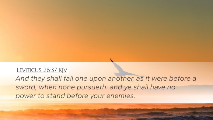 Leviticus 26:37 KJV Bible Verse Image