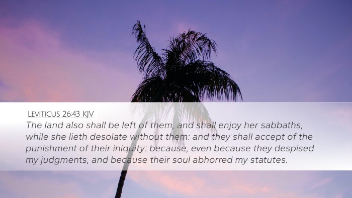 Leviticus 26:43 KJV Bible Verse Image
