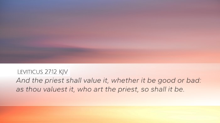 Leviticus 27:12 KJV Bible Verse Image
