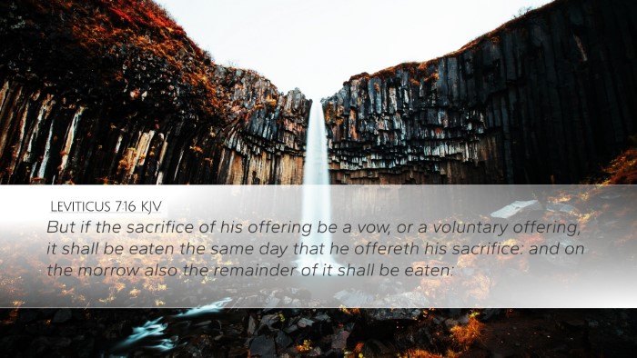 Leviticus 7:16 KJV Bible Verse Image