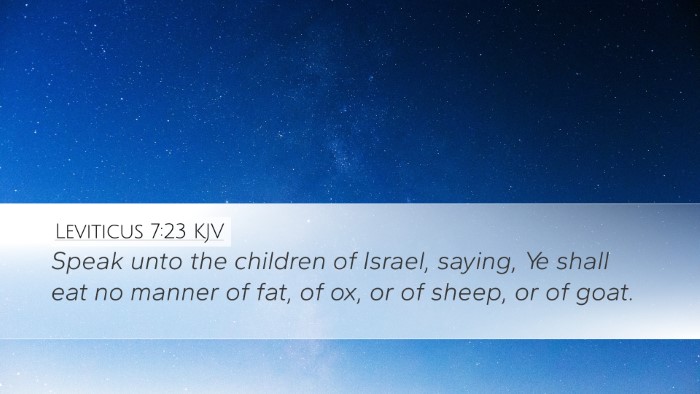 Leviticus 7:23 KJV Bible Verse Image