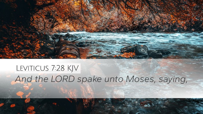 Leviticus 7:28 KJV Desktop Wallpaper - And the LORD spake unto Moses, - Desktop Bible Verse Wallpaper