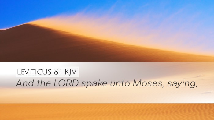Leviticus 8:1 KJV Desktop Wallpaper - And the LORD spake unto Moses, - Desktop Bible Verse Wallpaper