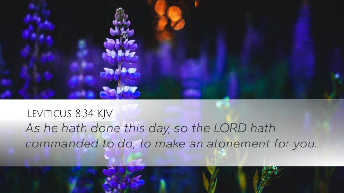 Leviticus 8:34 KJV Bible Verse Image