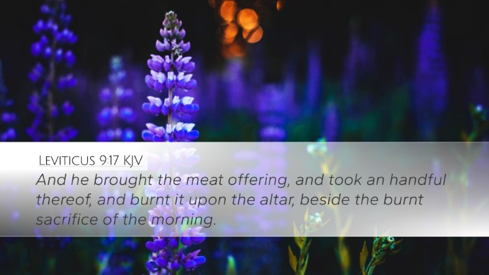 Leviticus 9:17 KJV Bible Verse Image