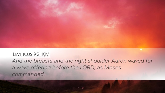 Leviticus 9:21 KJV Bible Verse Image