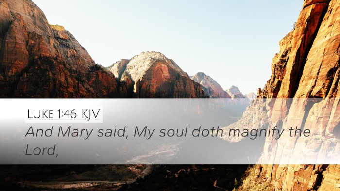 Luke 1:46 KJV Bible Verse Image