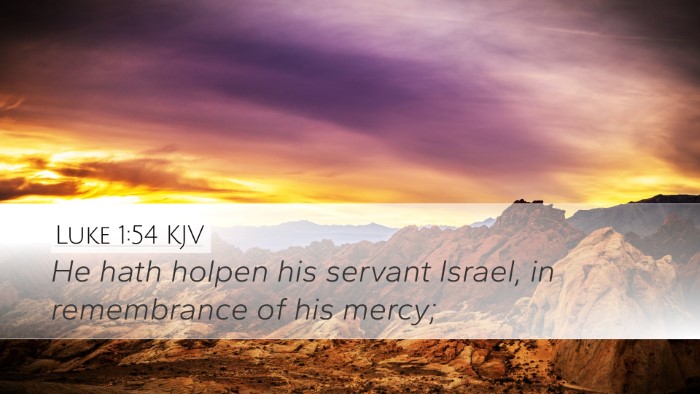 Luke 1:54 KJV Bible Verse Image