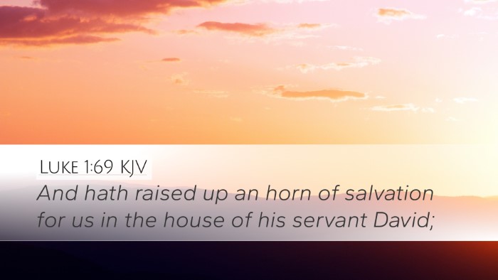 Luke 1:69 KJV Bible Verse Image
