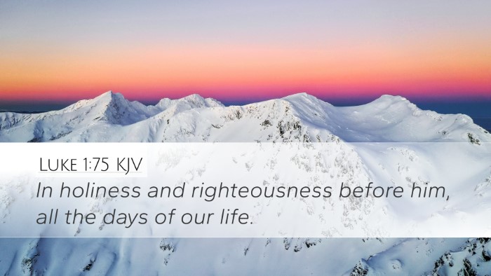 Luke 1:75 KJV Desktop Wallpaper - In holiness and righteousness before him, all the - Desktop Bible Verse Wallpaper