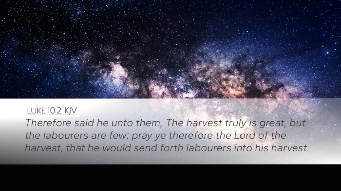 Luke 10:2 KJV Desktop Wallpaper - Therefore said he unto them, The harvest truly is - Desktop Bible Verse Wallpaper