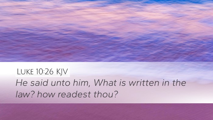 Luke 10:26 KJV Bible Verse Image
