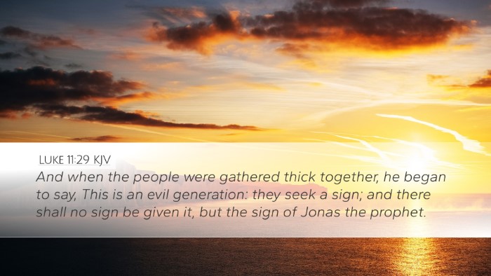 Luke 11:29 KJV Bible Verse Image