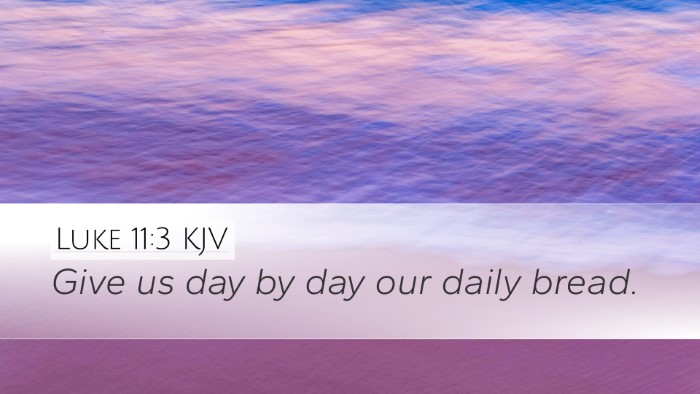 Luke 11:3 KJV Desktop Wallpaper - Give us day by day our daily - Desktop Bible Verse Wallpaper