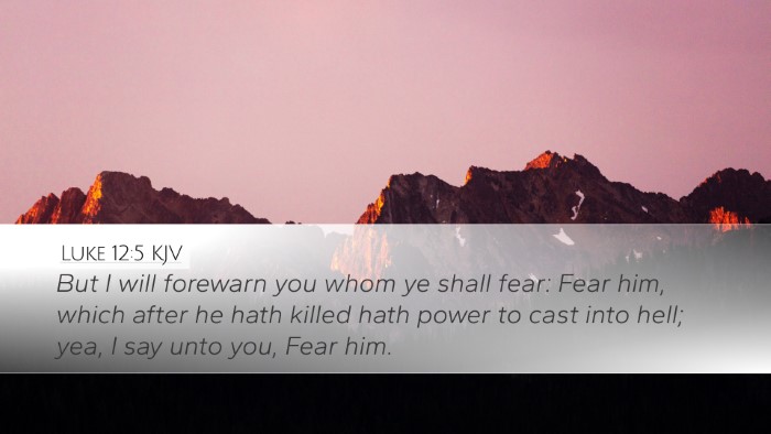 Luke 12:5 KJV Desktop Wallpaper - But I will forewarn you whom ye shall fear: Fear - Desktop Bible Verse Wallpaper