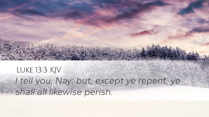 Luke 13:3 KJV Bible Verse Image