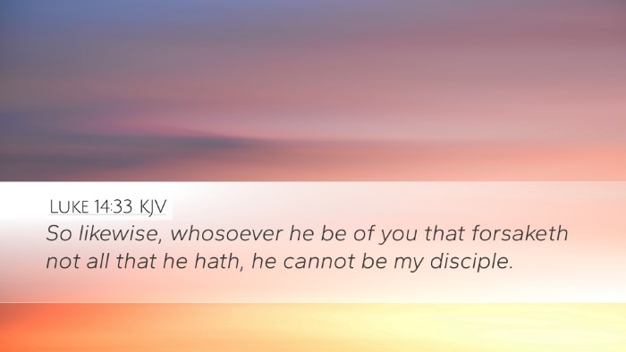Luke 14:33 KJV Bible Verse Image