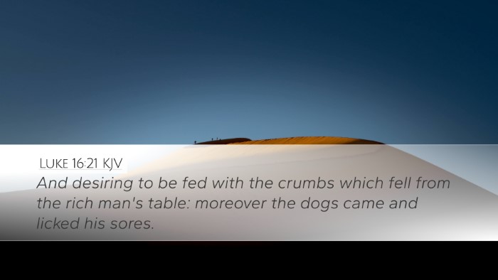 Luke 16:21 KJV Bible Verse Image