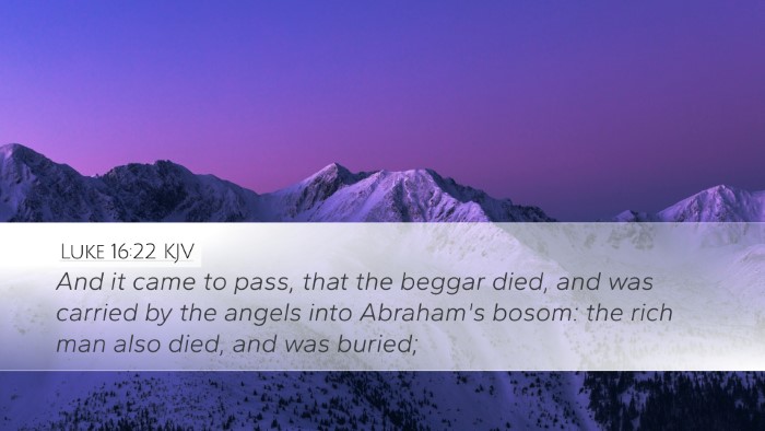 Luke 16:22 KJV Bible Verse Image