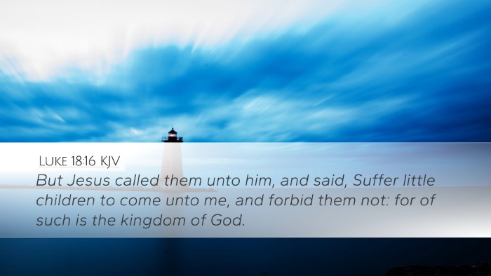 Luke 18:16 KJV Bible Verse Image