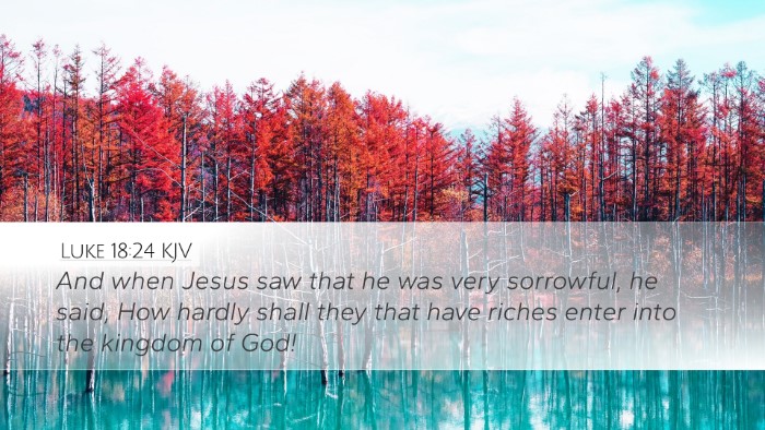 Luke 18:24 KJV Bible Verse Image