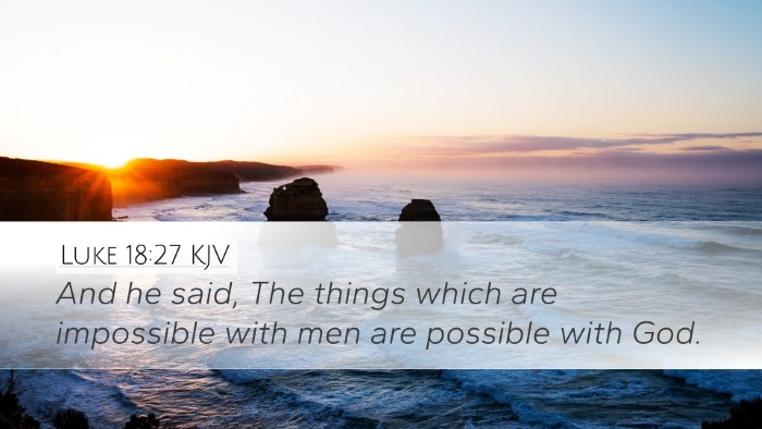 Luke 18:27 KJV Bible Verse Image
