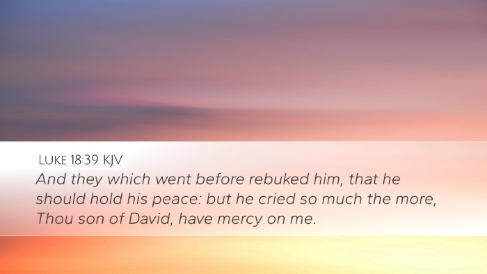 Luke 18:39 KJV Bible Verse Image