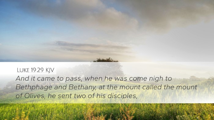Luke 19:29 KJV Bible Verse Image
