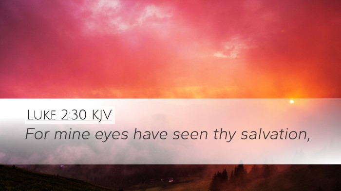 Luke 2:30 KJV Bible Verse Image
