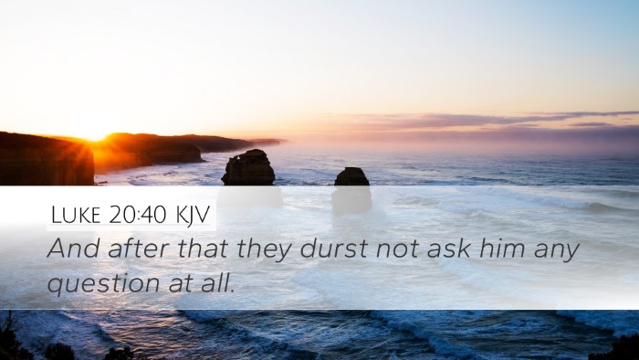 Luke 20:40 KJV Bible Verse Image
