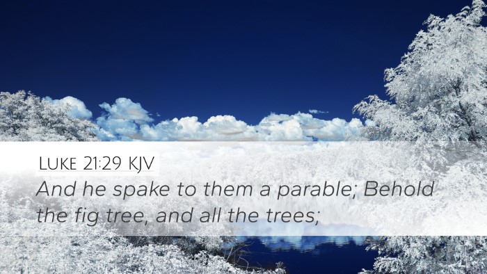 Luke 21:29 KJV Bible Verse Image