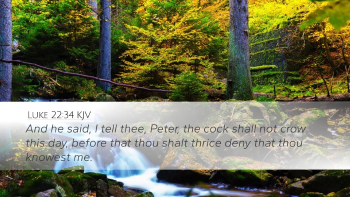 Luke 22:34 KJV Bible Verse Image