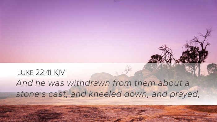 Luke 22:41 KJV Bible Verse Image