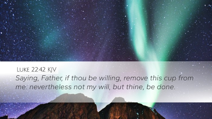 Luke 22:42 KJV Bible Verse Image