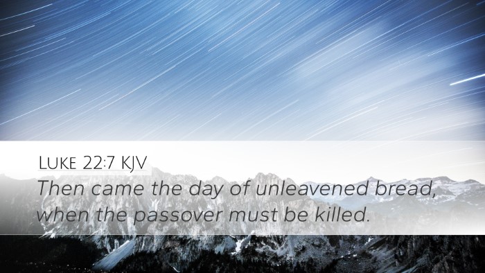 Luke 22:7 KJV Bible Verse Image