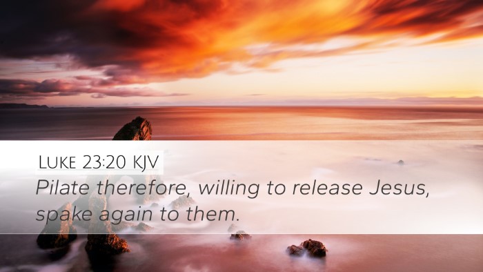Luke 23:20 KJV Bible Verse Image