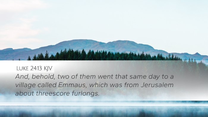 Luke 24:13 KJV Bible Verse Image
