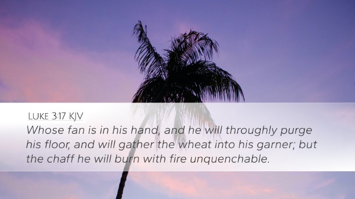 Luke 3:17 KJV Bible Verse Image
