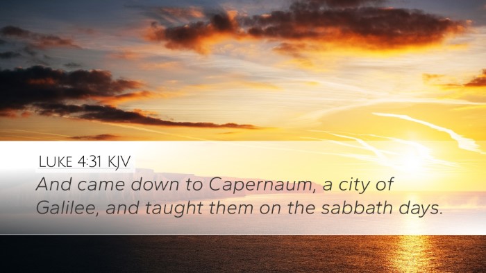 Luke 4:31 KJV Bible Verse Image