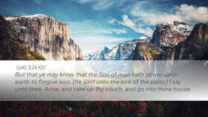 Luke 5:24 KJV Desktop Wallpaper - But that ye may know that the Son of man hath - Desktop Bible Verse Wallpaper